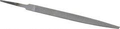 Nicholson - 6" Long, Smooth Cut, Warding American-Pattern File - Double Cut, 5/64" Overall Thickness, Tang - All Tool & Supply