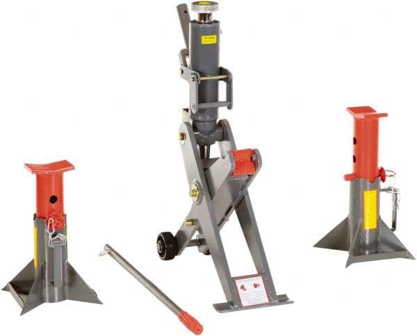 Vestil - 4 Ton Capacity Fork Lift Jack - 2-1/4" to 16" High, 8" Long x 8" Wide Base - All Tool & Supply