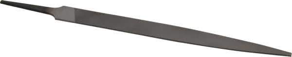 Nicholson - 8" Long, Smooth Cut, Warding American-Pattern File - Double Cut, 3/32" Overall Thickness, Tang - All Tool & Supply