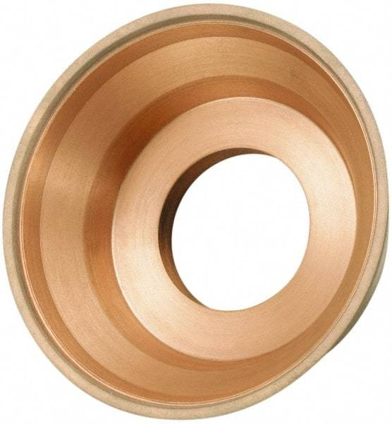 3M - 4" Diam, 1-1/4" Hole Size, 1-1/4" Overall Thickness, 320 Grit, Type 11 Tool & Cutter Grinding Wheel - Extra Fine Grade, Diamond, Resinoid Bond - All Tool & Supply