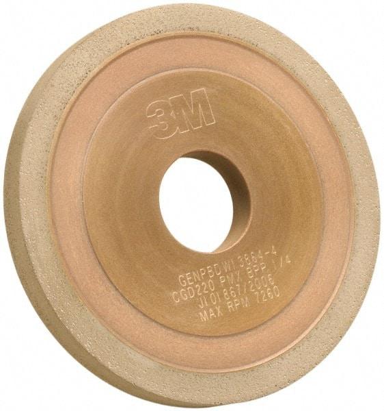 3M - 5" Diam, 1-1/4" Hole Size, 1/4" Overall Thickness, 220 Grit, Type 1 Tool & Cutter Grinding Wheel - Very Fine Grade, CBN, Resinoid Bond - All Tool & Supply