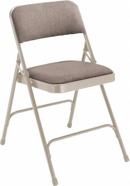 NPS - 18-3/4" Wide x 20-1/4" Deep x 29-1/2" High, Fabric Folding Chair with Fabric Padded Seat - Greystone - All Tool & Supply