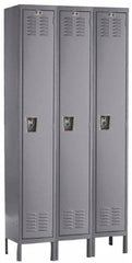 Hallowell - 3 Door, 1 Tier, Ready-Built Wardrobe & Box Lockers - All Tool & Supply