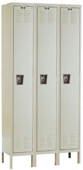 Hallowell - 3 Door, 1 Tier, Ready-Built Wardrobe & Box Lockers - All Tool & Supply