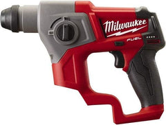 Milwaukee Tool - 12 Volt SDS Plus Chuck Cordless Rotary Hammer - 0 to 6,200 BPM, 0 to 900 RPM, Reversible - All Tool & Supply