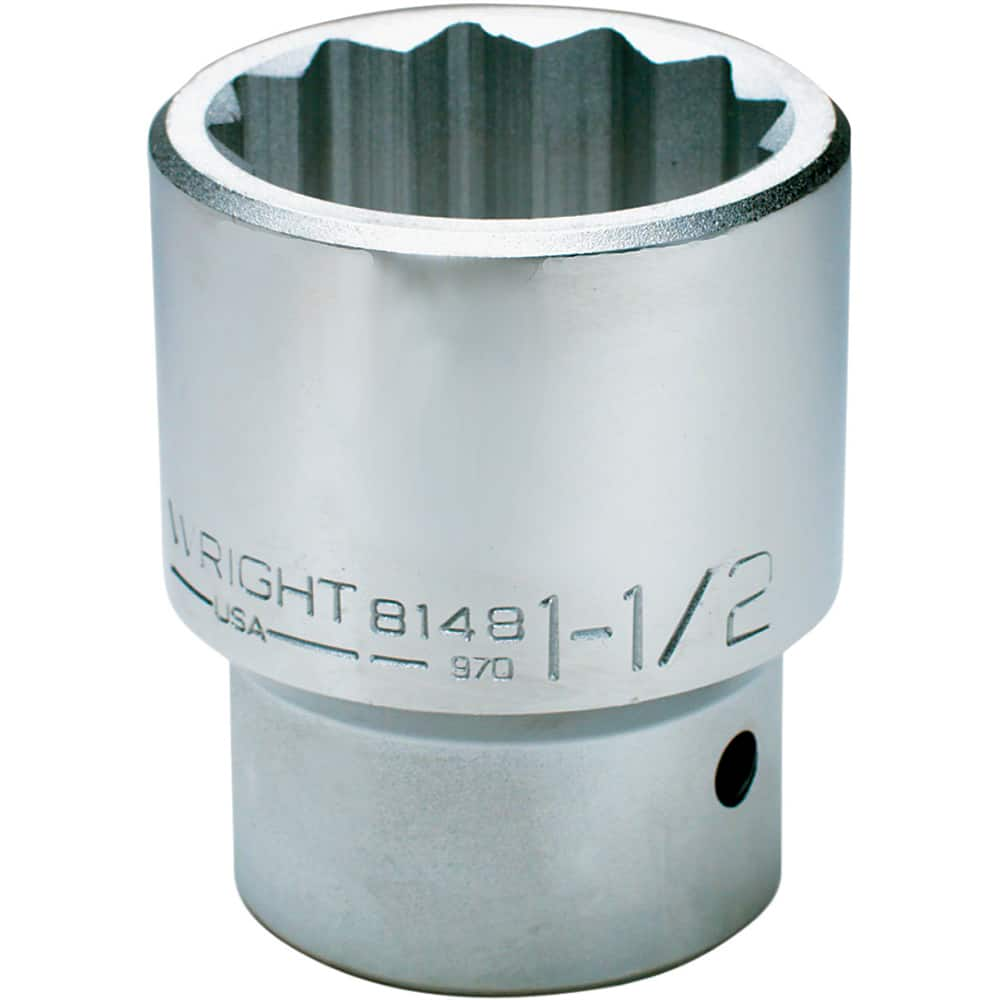 Wright Tool & Forge - Hand Sockets; Drive Size (Inch): 1 ; Size (Inch): 1-5/8 ; Type: Standard ; Tool Type: Hand Socket ; Number of Points: 12 ; Finish/Coating: Full Polish Chrome - Exact Industrial Supply