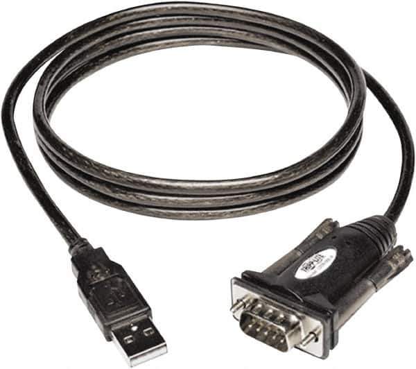 Tripp-Lite - 5' Long, USB A (Male); DB9 (Male) Computer Cable - Black, Male - All Tool & Supply