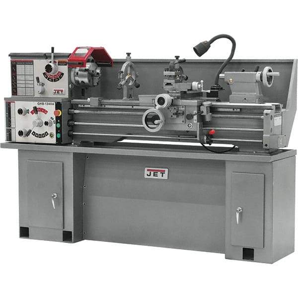 Jet - 13" Swing, 40" Between Centers, 230 Volt, Single Phase Bench Lathe - 5MT Taper, 2 hp, 70 to 2,000 RPM, 1-1/2" Bore Diam, 32" Deep x 47" High x 71" Long - All Tool & Supply