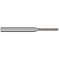 Square End Mill: 0.1'' Dia, 51/64'' LOC, 1/8'' Shank Dia, 2-1/2'' OAL, 5 Flutes, Solid Carbide Single End, Uncoated, 50 ° Variable Helix, RH Cut, RH Flute