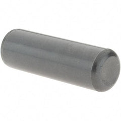 Value Collection - 1/2" Diam x 1-1/2" Pin Length Grade 8 Alloy Steel Standard Dowel Pin - Bright Finish, C 47-58 & C 60 (Surface) Hardness, 29,450 Lb (Single Shear), 58,900 Lb (Double Shear) Breaking Strength, 1 Beveled & 1 Rounded End - All Tool & Supply