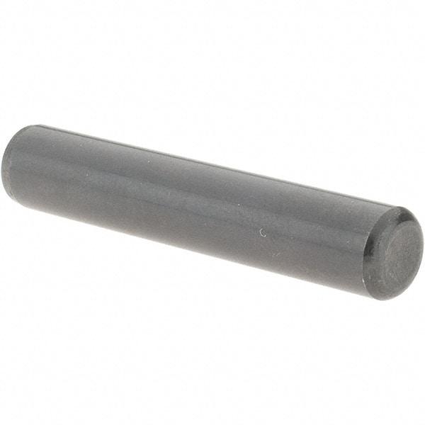 Value Collection - 3/8" Diam x 2" Pin Length Grade 8 Alloy Steel Standard Dowel Pin - Bright Finish, C 47-58 & C 60 (Surface) Hardness, 16,550 Lb (Single Shear), 33,100 Lb (Double Shear) Breaking Strength, 1 Beveled & 1 Rounded End - All Tool & Supply