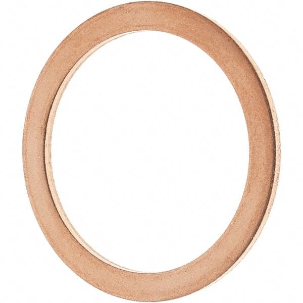 Value Collection - 7/8 SAE, 1" ID x 1-1/4" OD Oil Drain Plug Gasket - 1/16" Thick, Copper - All Tool & Supply