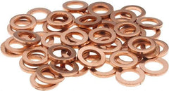 Value Collection - 5/16 SAE, 21/64" ID x 1/2" OD Oil Drain Plug Gasket - 1/16" Thick, Copper - All Tool & Supply