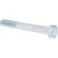 Hex Head Cap Screw: 3/8-16 x 3-1/2″, Grade 9 Alloy Steel, Zinc-Plated Clear Chromate