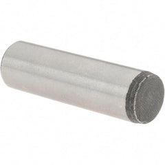 Value Collection - 7/16" Diam x 1-1/2" Pin Length Grade 8 Alloy Steel Standard Dowel Pin - C 50-58 Hardness, 39,100 Lb Breaking Strength, 1 Beveled & 1 Rounded End - All Tool & Supply