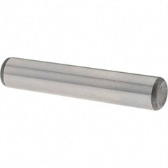 Value Collection - 3/8" Diam x 2" Pin Length Grade 8 Alloy Steel Standard Dowel Pin - C 50-58 Hardness, 28,700 Lb Breaking Strength, 1 Beveled & 1 Rounded End - All Tool & Supply