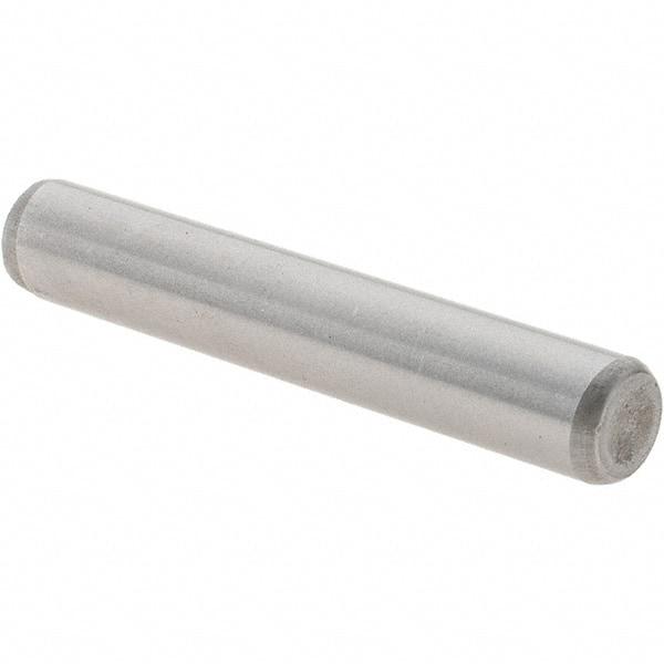 Value Collection - 1/4" Diam x 1-1/2" Pin Length Grade 8 Alloy Steel Standard Dowel Pin - C 50-58 Hardness, 12,800 Lb Breaking Strength, 1 Beveled & 1 Rounded End - All Tool & Supply