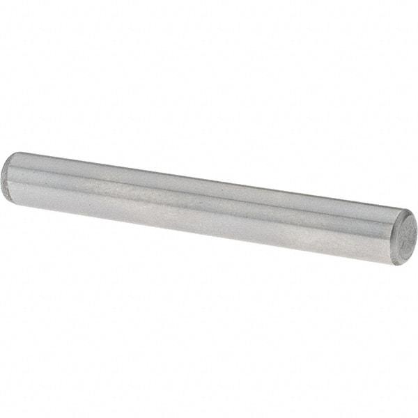 Value Collection - 3/16" Diam x 1-1/2" Pin Length Grade 8 Alloy Steel Standard Dowel Pin - C 50-58 Hardness, 7,200 Lb Breaking Strength, 1 Beveled & 1 Rounded End - All Tool & Supply