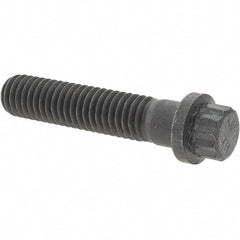 Value Collection - 3/8-16 UNC, 1-3/4" Long, 12 Point Drive Flange Bolt - Alloy Steel, Plain Finish - All Tool & Supply