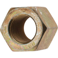 Value Collection - 9/16-18 UNF Steel Right Hand High Hex Nut - 7/8" Across Flats, 49/64" High, Zinc-Plated Finish - All Tool & Supply