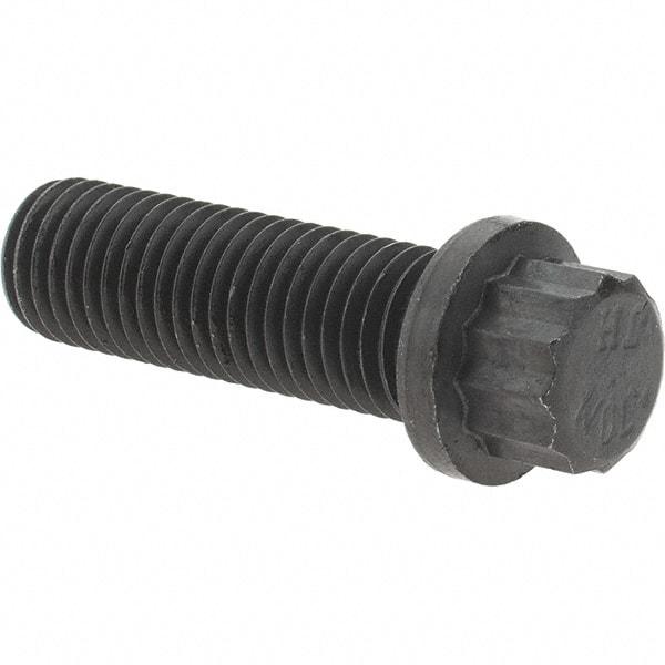 Value Collection - 5/16-24 UNF, 1" Long, 12 Point Drive Flange Bolt - Alloy Steel, Plain Finish - All Tool & Supply