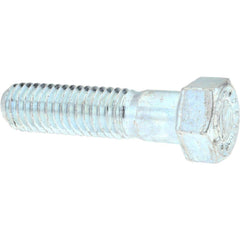 Hex Head Cap Screw: 7/16-14 x 3-1/2″, Grade 9 Alloy Steel, Zinc-Plated Clear Chromate