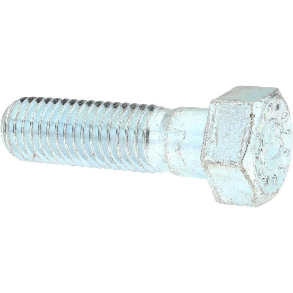 Hex Head Cap Screw: 5/8-11 x 1-3/4″, Grade 9 Alloy Steel, Zinc-Plated Clear Chromate