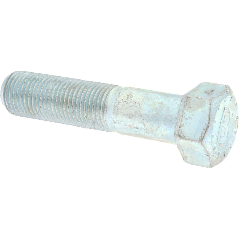 Hex Head Cap Screw: 9/16-18 x 4-1/2″, Grade 9 Alloy Steel, Zinc-Plated Clear Chromate