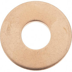 Value Collection - 1/2" Screw, Copper Standard Flat Washer - 0.563" ID x 1-3/8" OD, 0.091" Thick, Plain Finish - All Tool & Supply