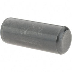 Value Collection - 1/2" Diam x 1-1/4" Pin Length Grade 8 Alloy Steel Standard Dowel Pin - Bright Finish, C 47-58 & C 60 (Surface) Hardness, 29,450 Lb (Single Shear), 58,900 Lb (Double Shear) Breaking Strength, 1 Beveled & 1 Rounded End - All Tool & Supply