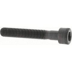 Value Collection - #10-32 UNF Hex Socket Drive, Socket Cap Screw - Alloy Steel, Black Oxide Finish, Fully Threaded, 1-1/4" Length Under Head - All Tool & Supply