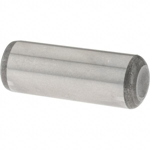 Value Collection - 3/8" Diam x 1" Pin Length Grade 8 Alloy Steel Standard Dowel Pin - C 50-58 Hardness, 28,700 Lb Breaking Strength, 1 Beveled & 1 Rounded End - All Tool & Supply