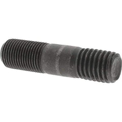 Value Collection - 5/8-18 Long Thread, 5/8-11 Short Thread, 2-1/2" OAL Unequal Double Threaded Stud - Steel, Uncoated, 1" Long Thread Length, 3/4" Short Thread Length - All Tool & Supply