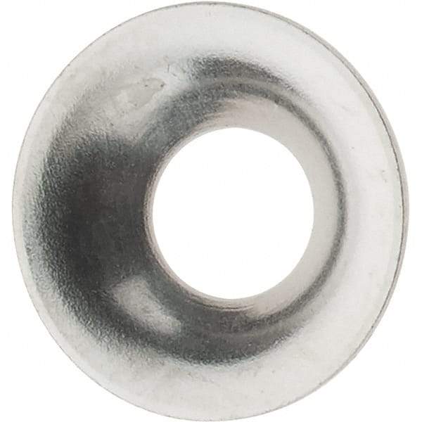 Value Collection - 5/64" Thick, Nickel-Plated Finish, Brass, Flush Type Finishing Washer - 0.425" OD - All Tool & Supply