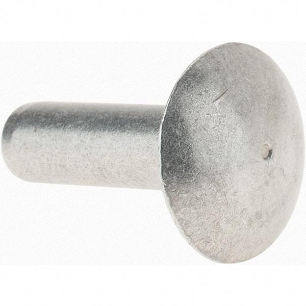 Value Collection - 3/16" Body Diam, Brazier Aluminum Solid Rivet - 5/8" Length Under Head - All Tool & Supply