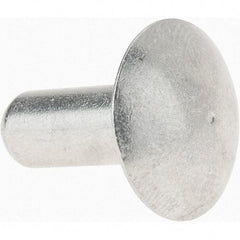 Value Collection - 1/4" Body Diam, Brazier Aluminum Solid Rivet - 5/8" Length Under Head - All Tool & Supply