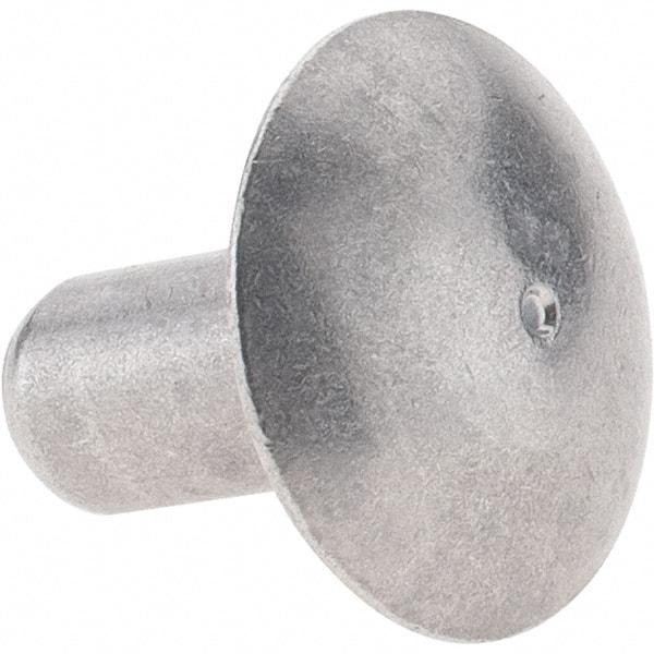 Value Collection - 3/16" Body Diam, Brazier Aluminum Solid Rivet - 3/8" Length Under Head - All Tool & Supply