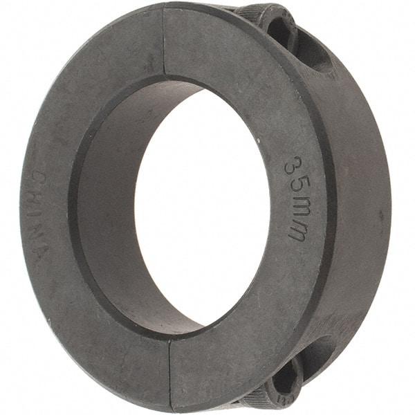 Value Collection - 35mm Bore, Steel, Two Piece Shaft Collar - 2-1/4" Outside Diam - All Tool & Supply