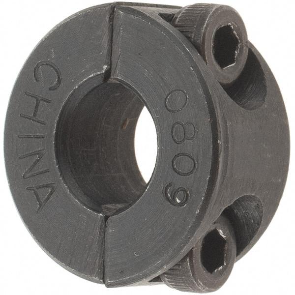 Value Collection - 8mm Bore, Steel, Two Piece Shaft Collar - 1" Outside Diam - All Tool & Supply