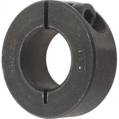 Value Collection - 18mm Bore, Steel, One Piece Clamp Collar - 1-1/2" Outside Diam - All Tool & Supply