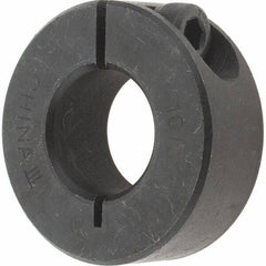 Value Collection - 16mm Bore, Steel, One Piece Clamp Collar - 1-3/8" Outside Diam - All Tool & Supply