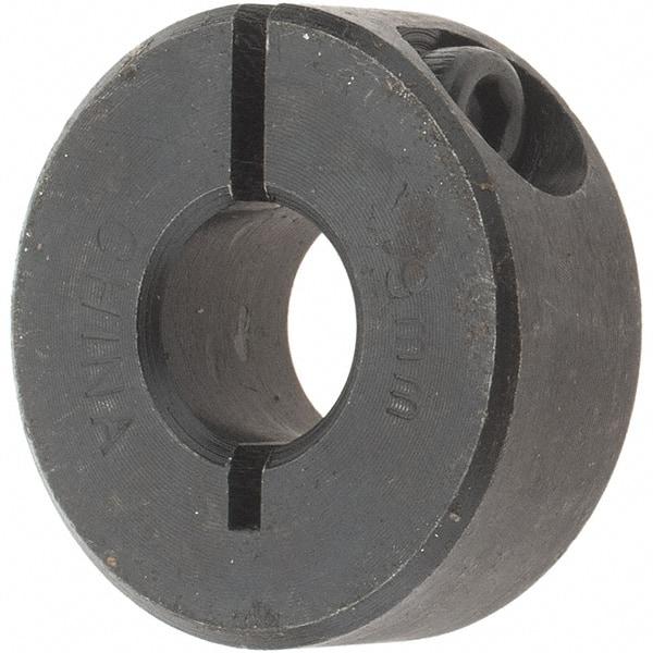 Value Collection - 9mm Bore, Steel, One Piece Clamp Collar - 1" Outside Diam - All Tool & Supply