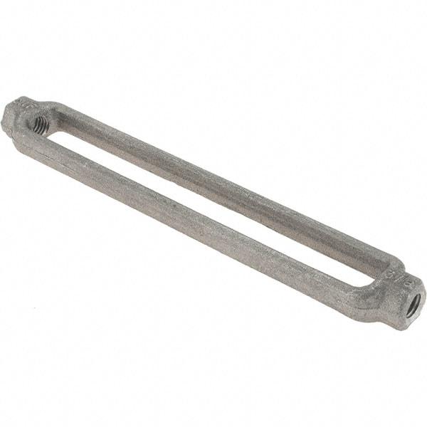 Value Collection - 1,200 Lb Load Limit, 3/8" Thread Diam, 6" Take Up, Steel Turnbuckle Body Turnbuckle - 7-1/8" Body Length, 9/16" Neck Length - All Tool & Supply