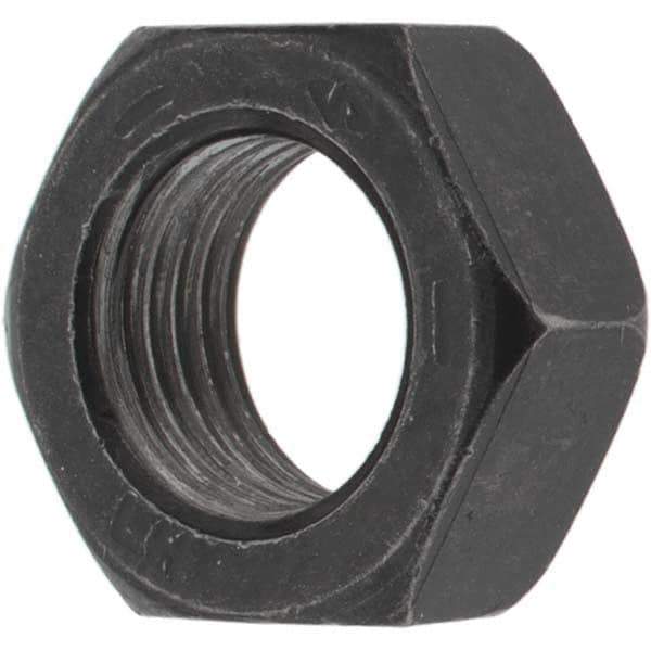 Value Collection - 1/2-20 UNF Steel Left Hand Hex Jam Nut - 3/4" Across Flats, 5/16" High, Zinc Clear Finish - All Tool & Supply