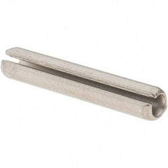 Made in USA - 1/8" Diam x 3/4" Long Slotted Spring Pin - Grade 420 Stainless Steel, Bright Finish - All Tool & Supply