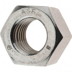 Value Collection - 7/8-9 UNC Stainless Steel Right Hand Heavy Hex Nut - 1-7/16" Across Flats, 55/64" High - All Tool & Supply