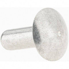 Value Collection - 3/16" Body Diam, Brazier Aluminum Solid Rivet - 1/2" Length Under Head - All Tool & Supply