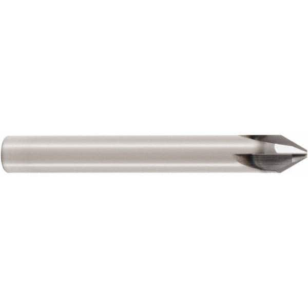 Seco - 4mm Diam 3 Flute Single End Solid Carbide Chamfer Mill - All Tool & Supply