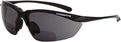 CrossFire - +1.5, Clear Lenses, Scratch Resistant, Framed Magnifying Safety Glasses - UV Protection, Gray Frame - All Tool & Supply