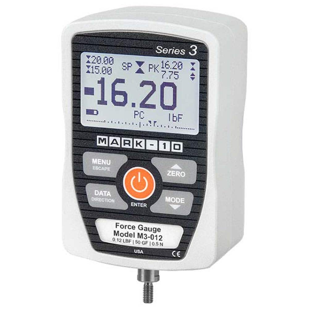 Mark-10 - Digital Tension & Compression Force Gages Capacity (lbf): 500.00 Capacity (N): 2500.00 - All Tool & Supply